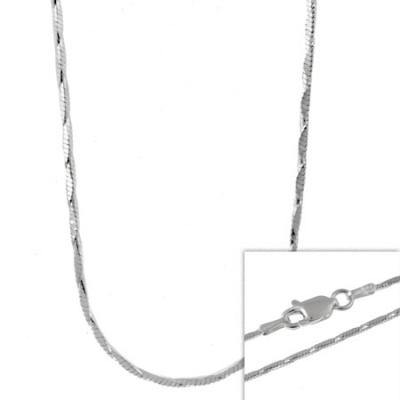 Sterling Silver Italian 1mm Diamond Cut Snake Chain Necklace 16' 18' 20' 24'