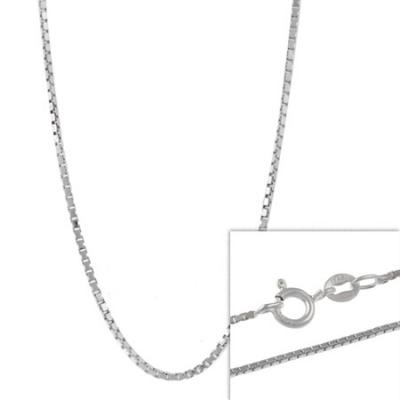 Sterling Silver 1mm Italian Box Chain Necklace 20' 24'