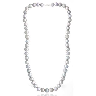 Gray Freshwater Cultured 8-9mm Pearls Necklace, 18'