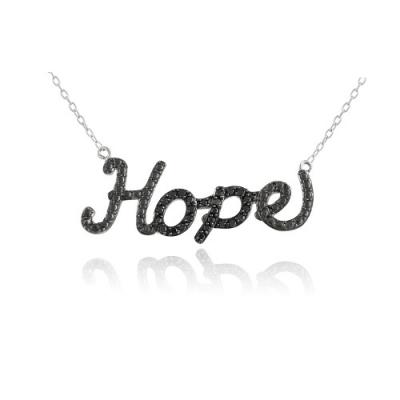 Sterling Silver 1/4ct Black Diamond 'Hope' Necklace