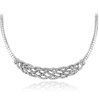 1/4 Ct Diamond Weave Frontal Necklace