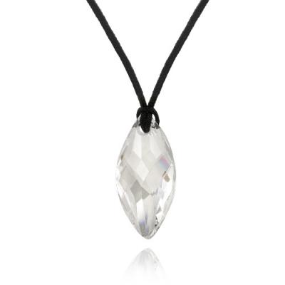 Swarovski Element Marquise Shape Necklace w/ Black 18' Cord Chain