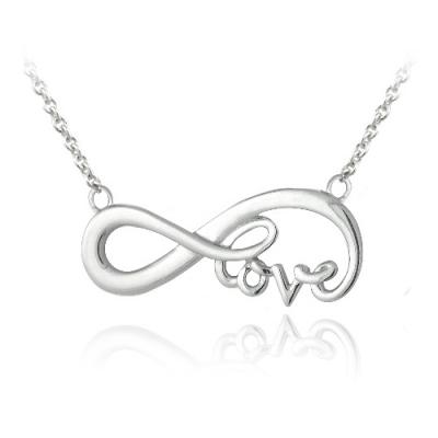 Sterling Silver Infinity Love Necklace