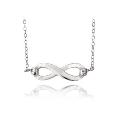 Sterling Silver Polished Infinity Necklace