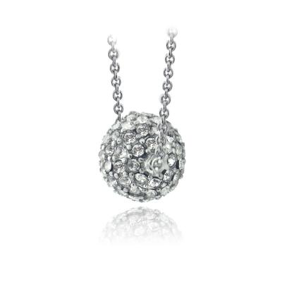 Silver Tone Swarovski Elements Ball Necklace
