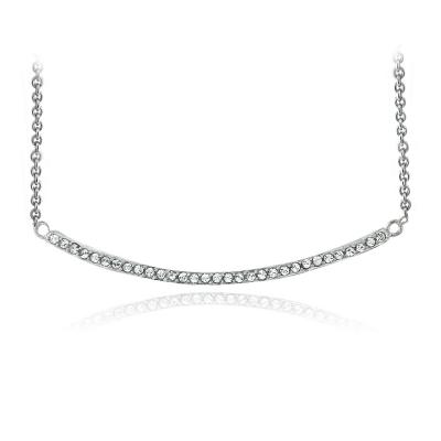 Silver Tone Swarovski Elements Arch Necklace