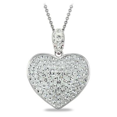 Crystal Heart Necklace, Made with Swarovski Elements