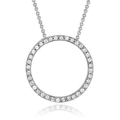 Silver Tone Swarovski Elements Eternity Necklace