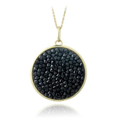 Crystal Ice Black Crystal Rocks Necklace Made with Swarovski Elements