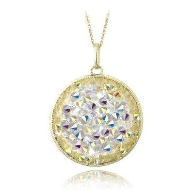 Crystal Ice Aurora Borealis Crystal Rocks Necklace Made with Swarovski Elements