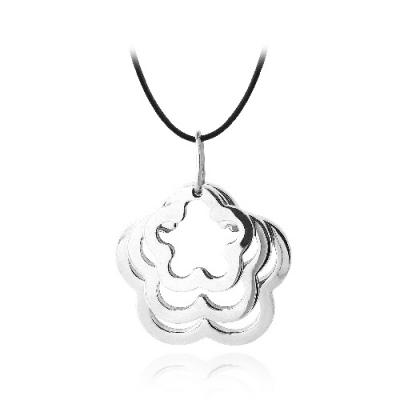 Stainless Steel Three Flower Necklace