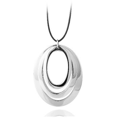 Stainless Steel Triple Oval Pendant