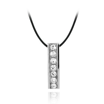 Stainless Steel 1.2ct CZ Whistle Necklace