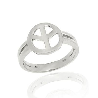 Sterling Silver Peace Sign Ring