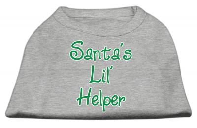 Santas Lil Helper Screen Print Shirt Grey XL (16)
