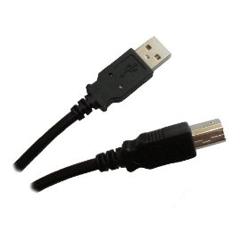 BLACK - USB 2.0 Compliant A to B, 6 feet - High Speed USB Cable to connect USB Devics to a hub or computer