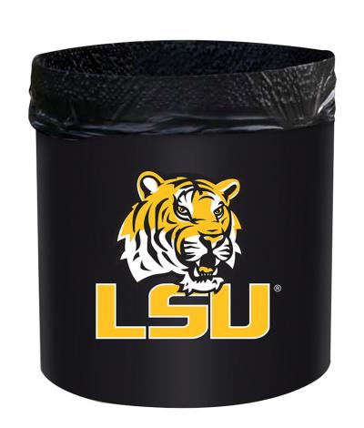 LSU Collegiate Portable Outdoor Picnic Camping Tailgating Party Trash Bin Organizer Home Lawn Waste Cleaning Garage Storage Bag Garden Caddy