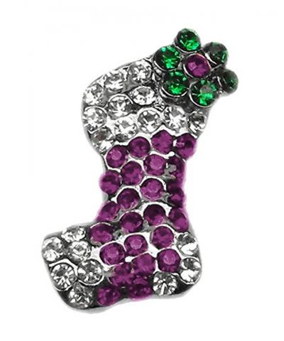 Pink and Purple Stocking Charms Purple