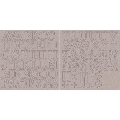 Kaisercraft Chipboard Alphabet 12'X12' Sheets 2/Pkg-1.75' Uppercase Letters & Symbols