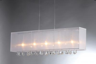 Jess Crystal and Mesh Bar Chandelier