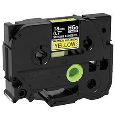 Black Ink on Yellow Label 5PK