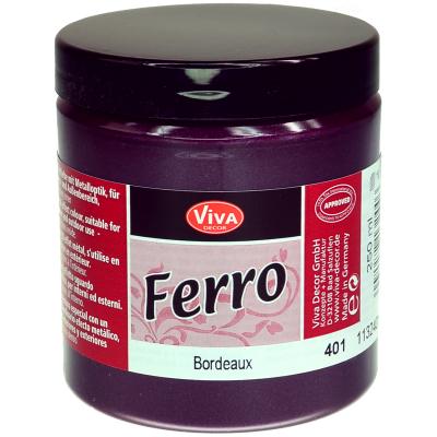 Ferro Metal Effect Textured Paint 3oz-Bordeaux