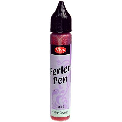 Viva Decor Pearl Pen 25ml-Glitter Orange