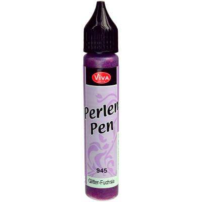 Viva Decor Pearl Pen 25ml-Glitter Fuchsia