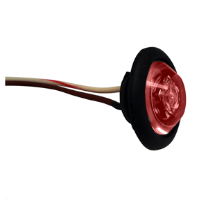 CLOSEOUT - Innovative Lighting 1' Round LED 'Shortie' Livewell/Bulkhead Light - Red LED/Black Grommet - 7 Lumens