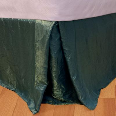 Iridescent Green Twin Bedskirt Solid Color Bedding Accessory