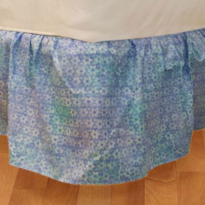 Blue Blossoms Twin Bedskirt Floral Bedding Accessory