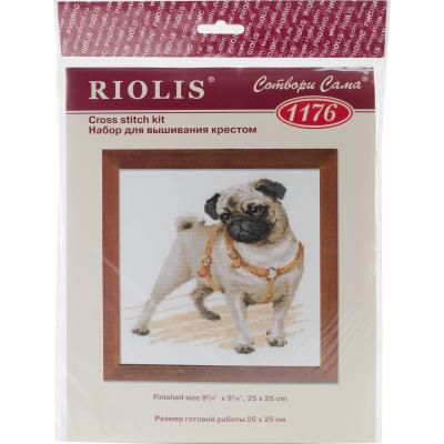 RIOLIS Counted Cross Stitch Kit 9.75'X9.75'-Pug Dog (14 Count)