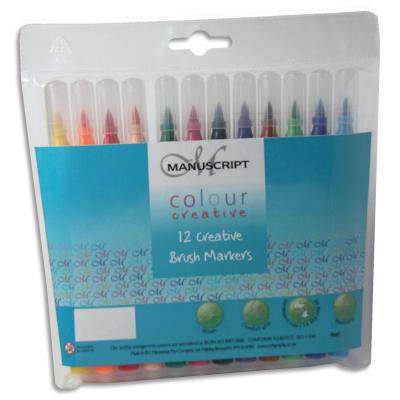 Manuscript Colour Creative Markers Brush Tip 12/Pkg-