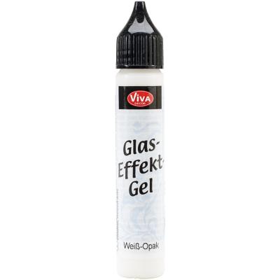 Viva Decor Glass Effect Gel 25ml-White Opaque