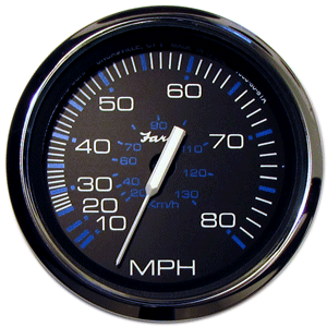 Faria Chesapeake Black SS 4' Speedometer - 80MPH (Mechanical)