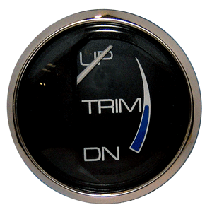 Faria Chesapeake Black 2' Trim Gauge (Mercury / Mariner / Mercruiser / Volvo DP / Yamaha-2001 and newer)