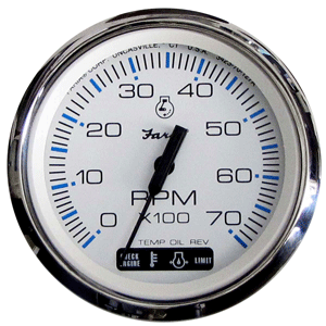 Faria Chesapeake White SS 4' Tachometer w/Suzuki Monitor - 7,000 RPM (Gas - Suzuki Outboard)