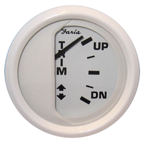 Faria Dress White 2' Trim Gauge (J/E/Suzuki Outboard)