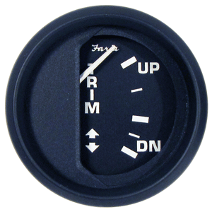 Faria Euro Black 2' Trim Gauge (J/E/Suzuki Outboard)