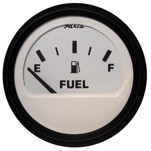 Faria Euro White 2' Fuel Level Gauge (E-1/2-F)