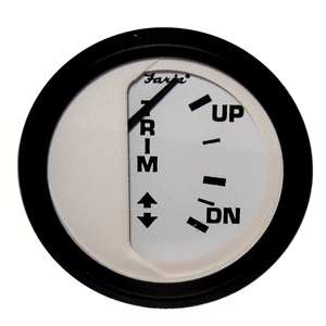 Faria Euro White 2' Trim Gauge (Mercury / Mariner / Mercruiser / Volvo DP / Yamaha-2001 and newer)