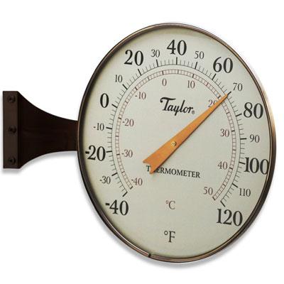 8.5' Dial Thermometer Bronze