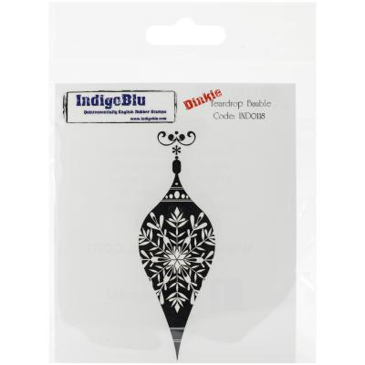 IndigoBlu Cling Mounted Stamp 4'X3'-Teardrop Bauble-Dinkie
