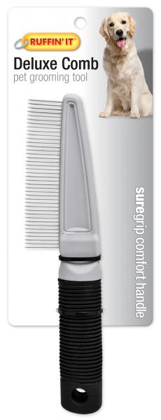 Soft Grip Deluxe Comb W/Chrome Platted Teeth-