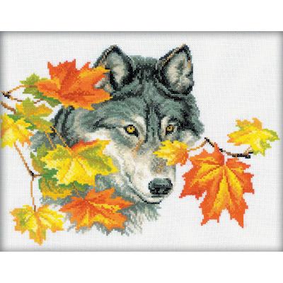 RTO Counted Cross Stitch Kit 12.25''X9.5''-Wolf (14 Count)