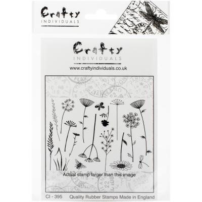 Crafty Individuals Unmounted Rubber Stamp 4.75'X7' Pkg-Build A Meadow