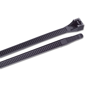 Ancor 15' UV Black Heavy Duty Cable Zip Ties - 25 Pack