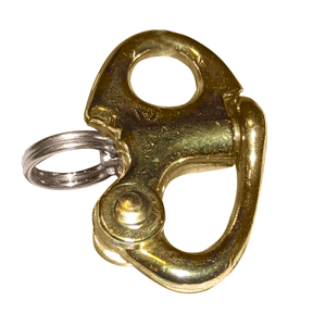 Ronstan Brass Snap Shackle - Fixed Bail - 41.5mm (1-5/8') Length