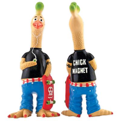 Large Tony Mohawk Latex Chicken Dog Toy 17' Tall-