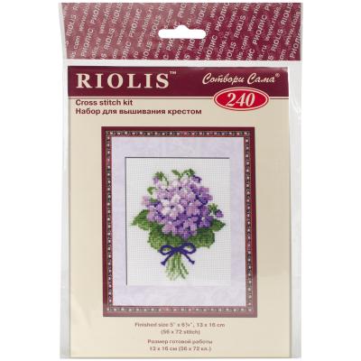 RIOLIS Counted Cross Stitch Kit 5'X6.25'-Violets (15 Count)